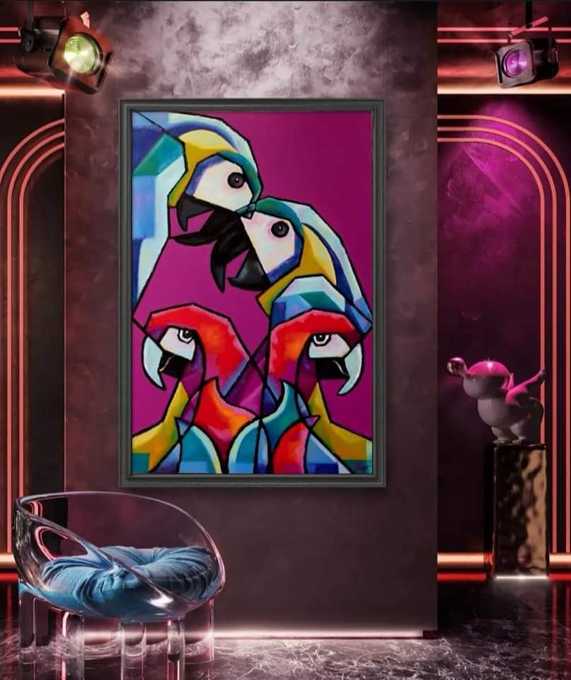 Parrots, 150 x 100 cm, olaj, vászon, 2023.jpg